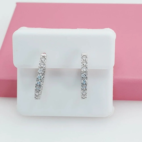 "925 Sterling Silver Cubic Zirconia Earrings, U19254669 - Picture 7 of 11